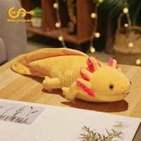 Gối Axolotl sống động như thật 17,72 ", Quà tặng ngày lễ động vật nhồi bông trang trí mềm mại