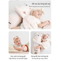 Gối bàn tay CHOCO BEAR chống giật mình ru bé ngủ dễ dàng với điều khiển từ xa với 3 chế độ nhanh chậm