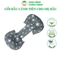 Gối Bầu Cánh Tiên Đa Năng GOLDCAT Size Lớn Dành Cho Mẹ Và Bé, Chất Liệu Vải Thô Lụa Mềm Mịn Trọng Lượng 1kg