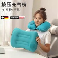 Gối Bơm Hơi Di Động Cổ Hỗ Trợ Gối Du Lịch Báo Chí Bơm Hơi Hình Chữ u Gối Cổ Gối Máy Bay Gối Bơm Hơi