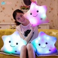 Gối bông hình ngôi sao 5 cánh có gắn đèn LED phát sáng văn