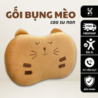 Gối Bụng Mèo Cao Su Non Gấu Nâu Mềm Mịn, Gói Bụng Mèo Vải Velboa Êm Ái Độ Đàn Hồi Cao, Dễ Tháo Rời Vệ Sinh - KEN OFFICE