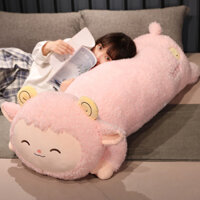 Gối búp bê nhồi bông Papa Sheep cho bé gái, gối đồ chơi nhồi bông cho bé gái, gối ôm đồ chơi nhồi bông, gối ngủ dài KN71