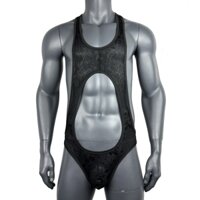 Gợi Cảm Nam Racer Lưng Ren Body Đồ Lót Rỗng Ra Quần Lót Backless Đấu Vật Nhìn Xuyên Qua Mở Mông Một Mảnh Thông