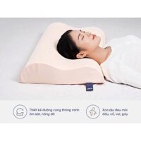 Gối cao su Contour LIÊN Á - Dáng gợn sóng nâng đỡ cổ vai gáy- thanh lý new 99% chính hãng