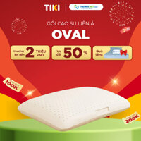 Gối Cao Su Liên Á Oval LAGOV3550 35 x 50 cm - Trắng