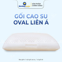 Gối Cao Su Liên Á Oval LAGOV4565 45 x 65 cm - Trắng