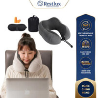 Gối Cao Su Non Chữ U Cao Cấp RESTLUX Gối Kê Cổ Êm Ái Thiết Kế Công Thái Học Chống Đau Mỏi - RGC01