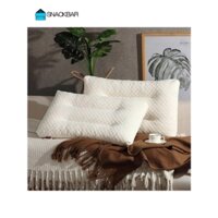 Gối cao su non SNACKBAR, Gối ngủ chất lượng cao mềm mại êm ái thoáng khí, Ruột gối ngủ chống đau lưng mỏi cổ vai gáy.