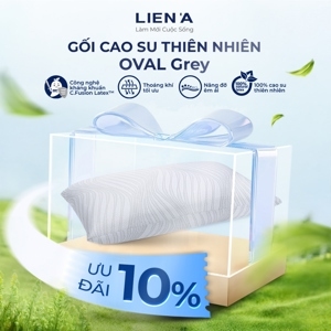 Gối cao su thiên nhiên Liên Á Oval Grey