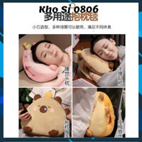 Gối Capybara 3 trong 1 Gối sưởi ấm tay Capybara chăn gối 【Nhận Sỉ】