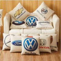 Gối Chăn 2 in 1 Ô tô Cao Cấp Thêu Logo Các Hãng Xe