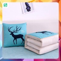 Gối chăn 2 trong 1, chăn gối văn phòng siêu đẹp tiện lợi.