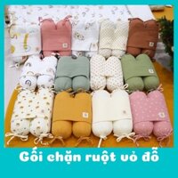 Gối chặn cho bé sơ sinh, gối chặn vỏ đỗ, bộ gối chặn sơ sinh