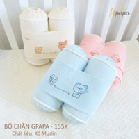 Gối chặn cho bé sơ sinh Gpapa chất liệu xô Muslin mềm mịn, họa tiết xinh xắn giúp bé ngủ ngon, chống giật mình