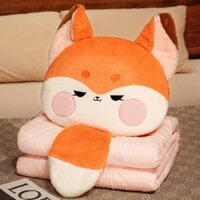 Gối chăn đa năng gối ngủ trưa văn phòng chăn gấp hai trong một đệm điều hòa ô tô