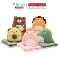 Gối Chăn Mền Văn Phòng Hình Thú Bông Cao Cấp MÉMON