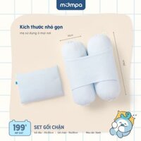 Gối chặn sơ sinh cho bé tặng gối đầu Mompa ruột bông nano 047
