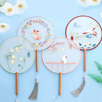 Gói Chất Liệu Vải Ruy Băng Thêu Phong Cách Cổ [diy Người Mới Bắt Đầu Thời Gian 1153 Su Thêu Thêu Làm Quà Tặng Nhóm Quạt Tự Mua Lại] Handmade