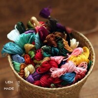 Gói chỉ thêu nhiều màu dụng cụ may vá handmade