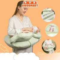 Gối Cho Bé Bú Đa Năng BiBoo Kèm Đai, Gối Chữ C Chống Trào Ngược, Hỗ Trợ Mẹ Đỡ Mỏi Tay, Lưng, Cổ
