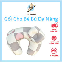 Gối cho bé bú đa năng cao cấp Momme cotton Hàn mềm mịn thoáng mát an toàn cho bé hoạ tiết dễ thương