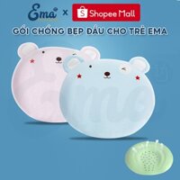 Gối chống bẹp đầu cho trẻ sơ sinh Ema - Ruột cao su non đục lỗ thoáng mát, thoát mồ hôi