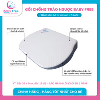 Gối Chống Trào Ngược cao cấp lõi cao su Baby Free dùng cho bé từ sơ sinh đến 5 tuổi