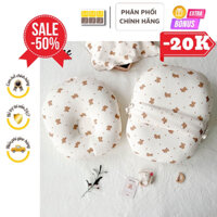 Gối chống trào ngược cho bé sơ sinh lụa cotton cao cấp Mochee ( Bao gồm vỏ gối và ruột gối )