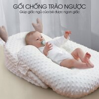 Gối Chống Trào Ngược Cho Bé Cao Cấp BABY MOON, Gối Chống Bẹt Đầu Và Định Hình Đầu Giúp Bé Ngủ Đúng Tư Thế Cho Bé