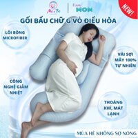 Gối chữ G cho bà bầu vỏ điều hòa chính hãng EASYMOM mát lạnh, thoáng khí dành riêng cho mùa hè