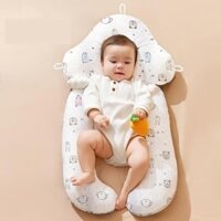 Gối chữ U BABY MOM,Gối chống giật mình ,Gối chống trào ngược cho bé sơ sinh cao cấp chống méo đầu cho bé