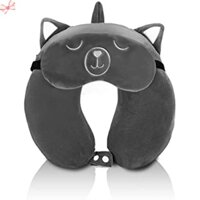 Gối Chữ U Kèm Mặt Nạ Mắt Mang Đi Du Lịch / Máy Bay / Xe Hơi Tiện Lợi