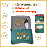 Gối chườm ngải thảo dược nóng | Túi chườm muối đá biển làm nóng bằng điện | Túi chườm muối thảo dược nóng