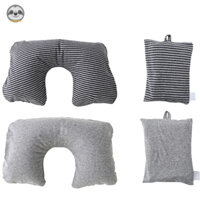 Gối Cổ Bơm Hơi Hình Chữ U Phong Cách Muji Nhật Bản