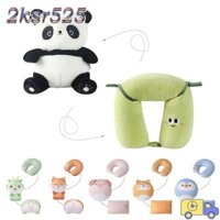 Gối Cổ Du Lịch 2KSR525, Gối Cổ Có Thể Thay Đổi Máy Bay Hình Chữ U, Đa Năng Chim Cánh Cụt Đen Mèo 2 Trong 1 Gối Hỗ Trợ Cổ Cắm Trại Đi Bộ Đường Dài