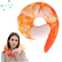 Gối cổ tôm vỏ BUBBLE, Gối tôm mô phỏng nhồi bông bằng vải Cotton, Đồ chơi sang trọng sáng tạo chất lượng cao Gối hình chữ U Văn phòng