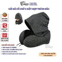 Gối Cổ U Mũ Trùm Đầu Kê Cổ Cao Su Non Công Thái Học EMANDO Chống Đau Mõi Vai Gáy Tựa Cổ Đi Máy Bay, Ô Tô, Du Lịch