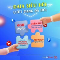 Gói cước TK159 Mobifone – 6GB/ngày, miễn phí gọi, xem YouTube, Facebook