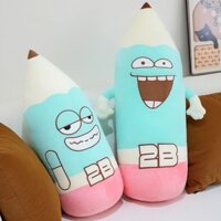 Gối dài bút chì 2B cho bé gái ngủ trên và chân cho bé trai ngủ trên giường búp bê đồ chơi sang trọn