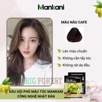 Gói Dầu Gội Nhuộm Tóc, Phủ Bạc Thảo Dược Mankani Gói 25ml - Nâu Cà Phê - 2 Gói