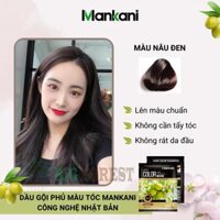 Gói Dầu Gội Nhuộm Tóc, Phủ Bạc Thảo Dược Mankani Gói 25ml - Nâu Đen - 1 Gói