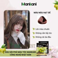 Gói Dầu Gội Nhuộm Tóc, Phủ Bạc Thảo Dược Mankani Gói 25ml - Nâu Hạt Dẻ - 1 Gói