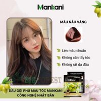 Gói Dầu Gội Nhuộm Tóc, Phủ Bạc Thảo Dược Mankani Gói 25ml - Nâu Vàng - 2 Gói