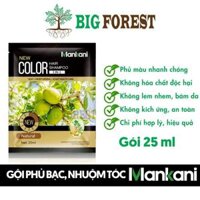 Gói Dầu Gội Phủ Bạc Thảo Dược Hữu Cơ, Nhuộm Tóc Mankani Chính Hãng - Nâu Đen - 1 Gói