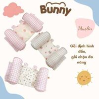 Gối định hình đầu cho bé Bunny vải xô Muslin cao cấp, gối chống méo đầu, gối chặn đa năng cho trẻ sơ sinh 😍😍😍