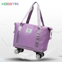 Gói Duffle HOBBYIN, có bánh xe Túi xách có thể mở rộng, Túi đeo vai hành lý nhiều túi có thể gập lại