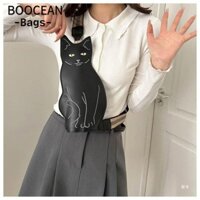 Gói Fanny BOOCEAN, Túi đeo chéo PU có dây kéo, Túi đeo vai mèo nữ