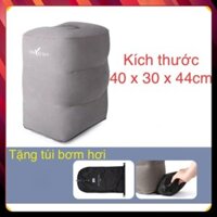 Gối gác chân bơm hơi tại nhà hoặc đi du lịch trên máy bay, ô tô - tặng túi bơm hơi