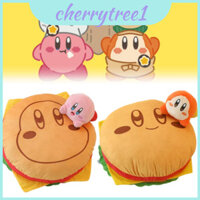 Gối Hamburger Kirby Nhồi Bông Cho Trẻ Em Và Người Lớn Chất Liệu Sang Trọng Mềm Mại Và